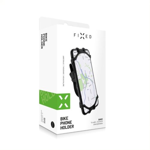Držák na kolo FIXED Bikee, silikonový, černý