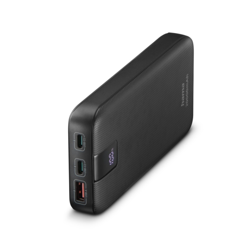 Hama PD 20 powerbank, 20000 mAh, 3 výstupy: 2x USB-C, 1x USB-A, LED displej, PD, Qualcomm
