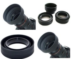 forDSLR skládací gumová sluneční clona 49mm pro standardní objektivy