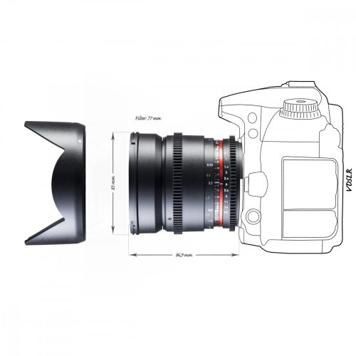 Walimex pro 16mm T2.2 Video APS-C Lens for Nikon F