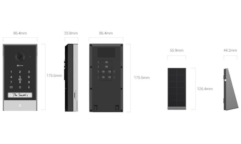 Chytrý zvonek Ezviz EP7 Wi-Fi, 7" dotykový displej, videotelefon