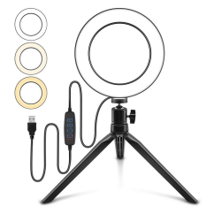 Prstencová lampa, kruhové svetlo, ring light set 6" 160mm 10W (RG1)