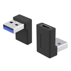 USB-C samice na USB3.0 typ A samec zahnutý o 90°