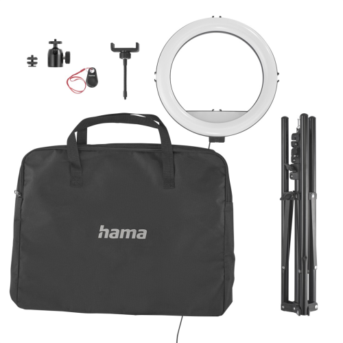 Hama SpotLight Steady 120 II, 12" kulaté LED světlo pro smartphony, Bluetooth spoušť, stativ