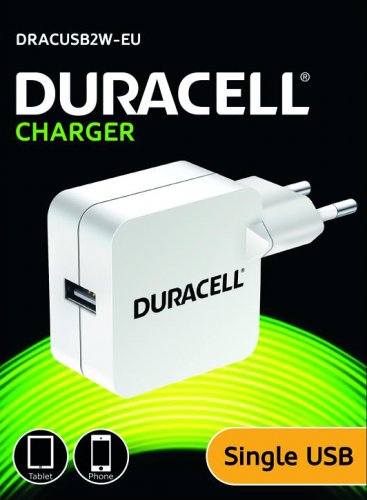 Duracell USB nabíječka 2,4A, bílá