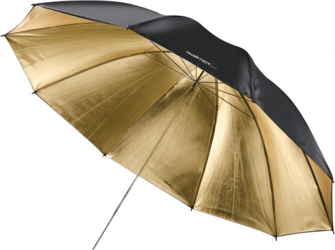 Walimex odrazný deštník 150cm 2-vrstvý černý/zlatý