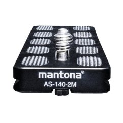 Mantona AS-140-2M Schnellwechselplatte Arca-Swiss kompatibel, 140x38 mm
