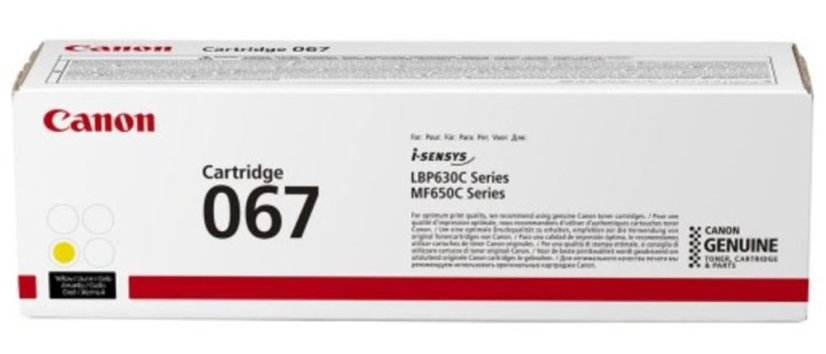 Toner Canon 067 Y žlutý pro tiskárny Canon i-SENSYS (1250 str./5%)