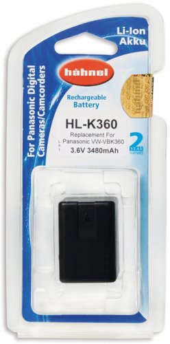 Hähnel HL-K360, Panasonic VW-VBK360, 3480mAh, 3.6V, 12.5Wh
