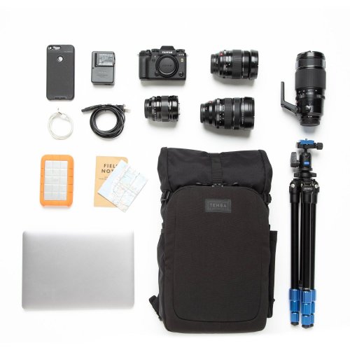 Tenba Fulton v2 14L Photo Backpack | 14L Capacity | for Mirrorless or DSLR Camera with 4 Lenses | 13 inch Laptop | Black