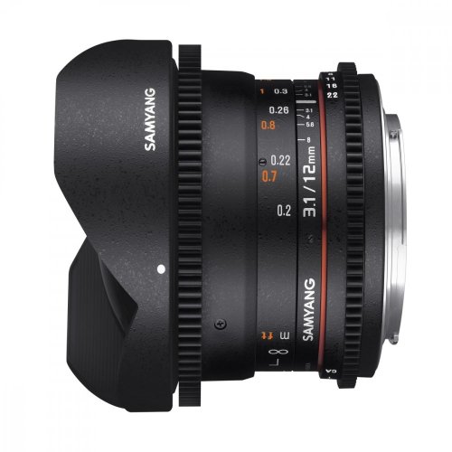 Samyang 12mm T3.1 VDSLR ED AS NCS Fisheye Lens for Canon EF