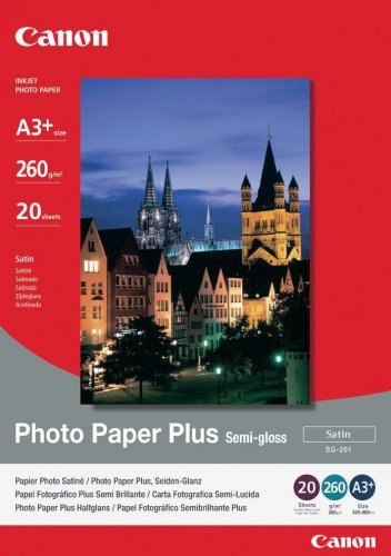 Canon SG-201 Fotopapier Plus Seidenglanz A3+, 20 Blatt