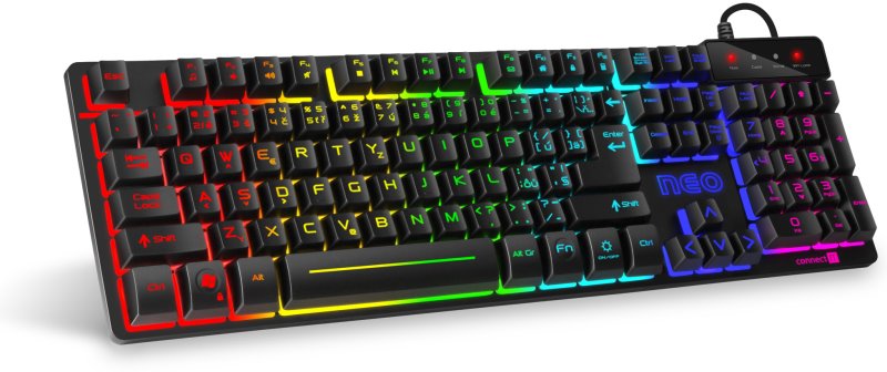 Herní klávesnice Connect IT NEO (CZ + SK), drátová, podsvícená