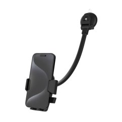 Držiak FIXED Iconiq Flex XL na sklo alebo na palubnú dosku, čierny