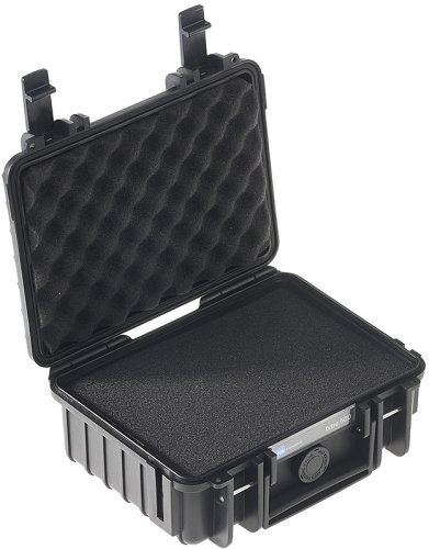 B&W Outdoor Case Type 500 with Removable Pre-Cut Foam Black