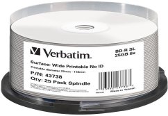 Médium Verbatim BD-R 25GB 6x WIDE PRINTABLE 25-cake
