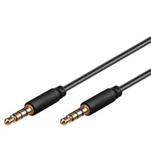 Kábel Jack 3,5mm 4 pólusú M/M 0,5m