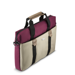 Hama Silvan, brašna na notebook, pro 34-36 cm (13,3-14,1"), recyklovaný polyester, béžová/vínová