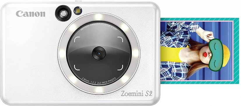 Canon Zoemini S2 Sofortbildkamera & Mini-Drucker Perlweiß