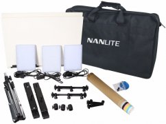 Nanlite Compac 20 Daylight,  3 Leuchte + Stand + Hintergrunde