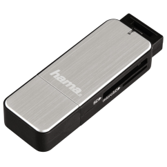 Hama čtečka karet USB 3.0 SD/microSD (stříbrná)