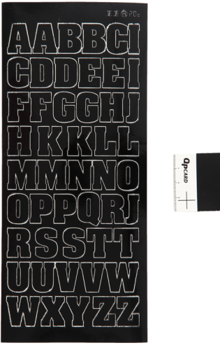 Focus Stickers Black Letters Large Uppercase