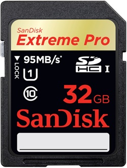 Sandisk Secure Digital 32GB Extreme PRO, SDHC 95MB/s