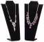 Neckline jewelry display, black velvet, 23 cm