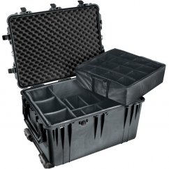 Peli™ Case 1660 kufor s nastaviteľnými prepážkami na suchý zips, čierny