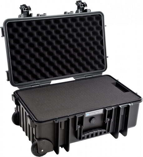 B&W Outdoor Case Type 6600 with Removable Pre-Cut Foam Black
