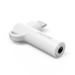 Hama MFi audio adapter Lightning 3,5 mm-es jack csatlakozóra Apple-hez, aktív, kompakt, kompakt