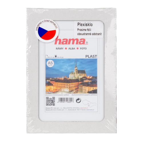 Hama Clip-Fix, plastové sklo, 15×21 cm (formát A5)