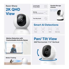 Kamera TP-Link Tapo C220 IP, 4MPx, WiFi, prísvit