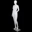 Figurine Female Abstract White Glossy Height 175cm