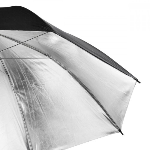 Walimex odrazný deštník 109cm 2-vrstvý černý/stříbrný