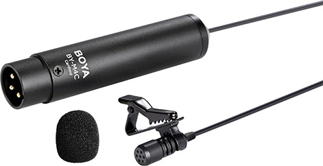 BOYA BY-M4C Cardioid XLR Lavalier Microphone with Phantom Power