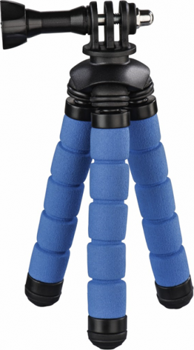 Hama Flex 2v1, 14 cm, mini statív pre smartphone a GoPro kamery, modrý