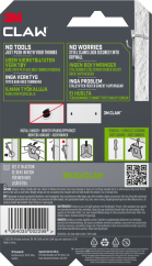 3M Claw Hook for drywall, hold 11 kg, 2 hooks
