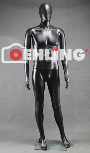 Figurine "Man", black matte color, height 187 cm