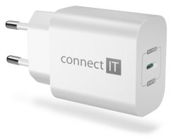 Adaptér CONNECT IT Voyager2 1×USB-C, 25W PD, biely