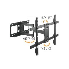 Držiak Brateck výsuvný LPA69-463D pre TV 32"-70" 45kg polohovateľný nástenný