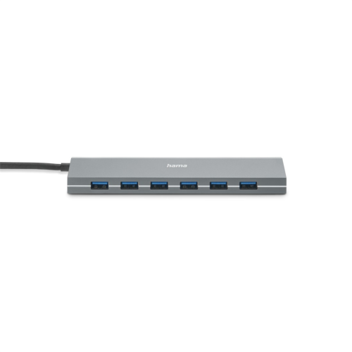 Hama USB-Hub, 7 portů, USB 3.2, 5 Gbit/s, adaptér USB-C, napájecí zdroj
