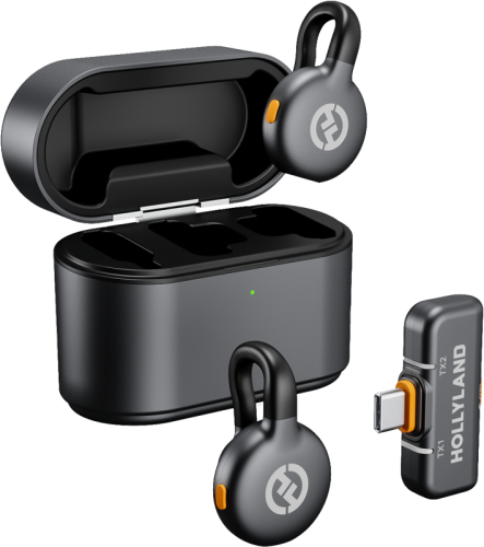Hollyland LARK M2S Duo Wireless Lavalier Microphone with USB-C Plug (Duo, Space Gray) Hollyland LARK M2S Duo Wireless Lavalier Microphone with USB-C Plug (Duo, Space Gray)