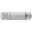 Hama Flash Pen Laeta, USB-C/USB-A 3.1, 128 GB, 40 MB/s, strieborný
