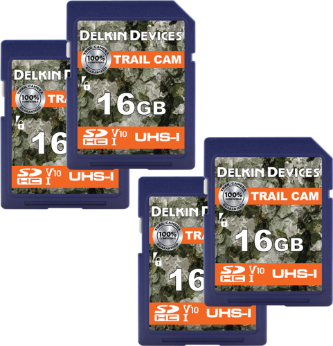 Delkin SDHC Trail Cam R100/W30 (V10) 16GB (4PK)