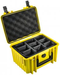 B&W Outdoor Koffer Typ 2000 mit Einteilung Gelb