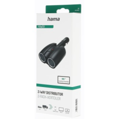 Hama Kugelgelenk-Verteiler für Fahrzeug-Zigarettenanzünder, 12/24 V