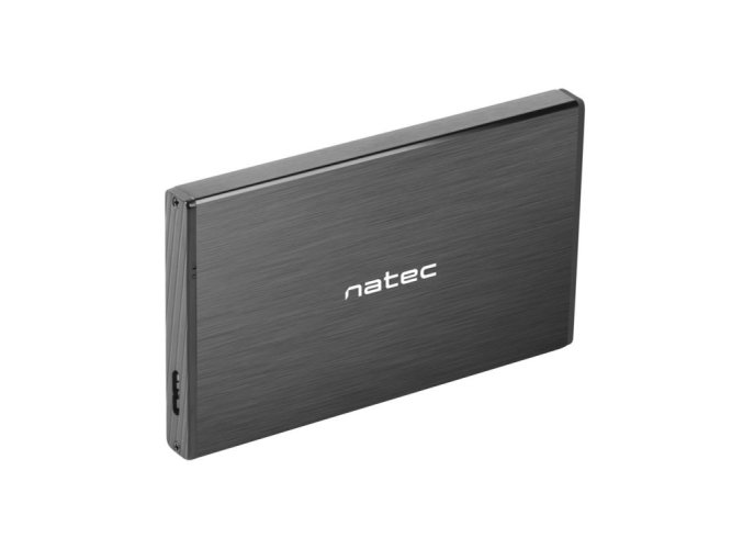 Externí box na HDD 2,5″ USB 3.0 Natec Rhino Go, černý, hliníkové tělo