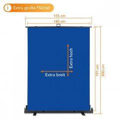 Walimex pro Roll-up Panel Hintergrund blau 155x200cm