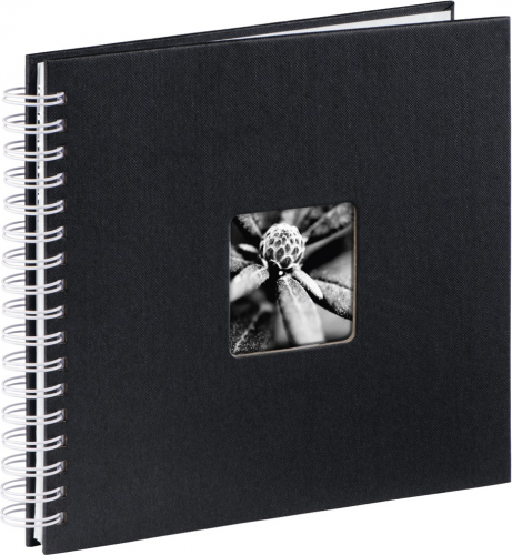 FINE ART 28x24 cm, Photo 10x15 cm/100 pcs, 50 Pages, White Sheets (Black)
